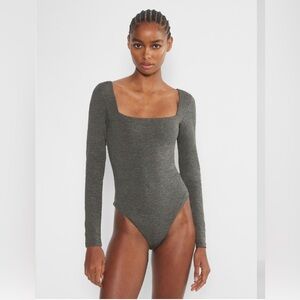 Aritzia Contour Bodysuit Headway - Heather Charcoal